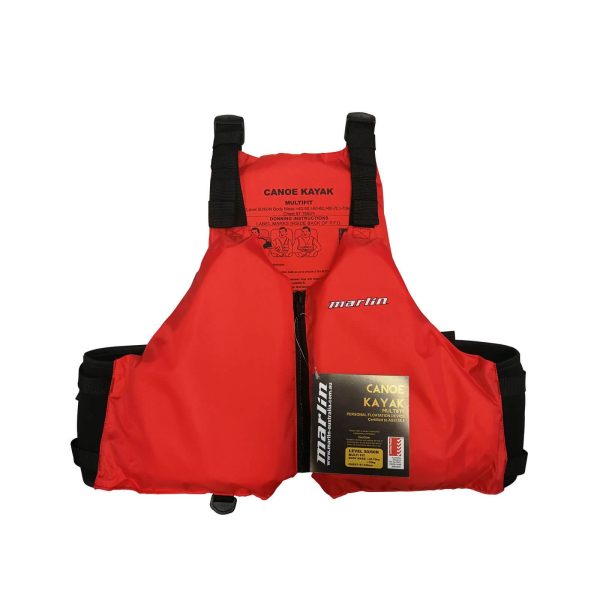 Marlin Kayak Canoe Multi Fit PFD Life Vest Red